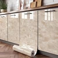 Marble Pattern Wallpaper, Self Adhesive Wall Sticker, Waterproof & Oil-proof Wall Decal, Wall Decor for Home Kitchen Living R...