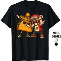 HAGBDH Fashion Designer T-Shirts - Cotton Graphic Tees with Taco & Bear Dabbing Tee,Crewneck,Casual,Ideal for Everyday Wear, ...
