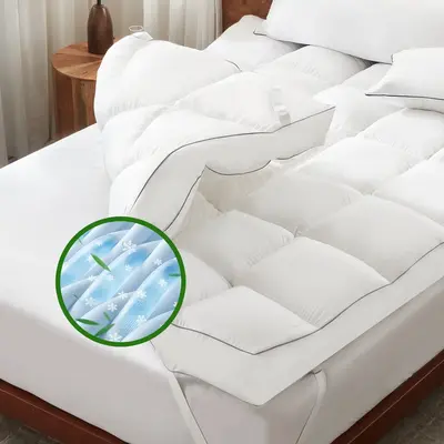 Cosybay 3 Inch Memory Foam Mattress Topper Queen Size for Back Pain Relief, Filled with 1700GSM Luxury Density Premium High-R...