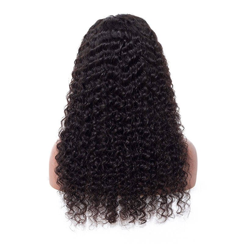 ISEE HAIR Deep Curly Lace Front Wigs Natural Density Natural Human Virgin Hair Wigs