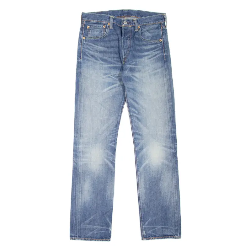LEVI'S 501 Jeans Mens Blue Regular Straight Stone Wash W30 L32