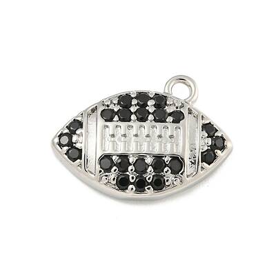Rack Plating Brass Micro Pave Cubic Zirconia Pendants