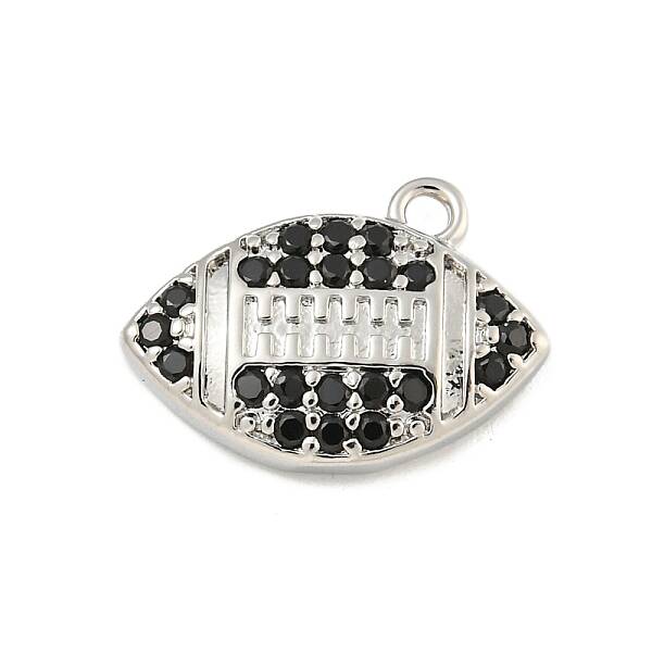 Rack Plating Brass Micro Pave Cubic Zirconia Pendants
