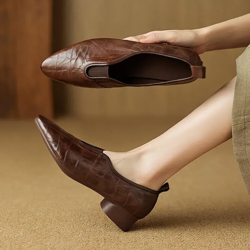 CHIKO Allisyn Pointy Toe Block Heels Pumps Shoes