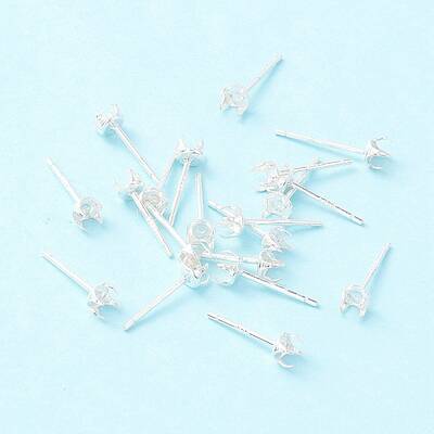 925 Sterling Silver Post Stud Earring Settings