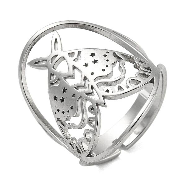 Non-Tarnish 304 Stainless Steel Moth Adjustable Rings