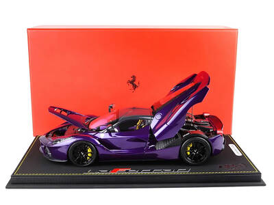 2012 Ferrari LaFerrari Purple Dubai Metallic (Viola Vio) with Black Top With Display Case Limited Edition to 300 pieces World...