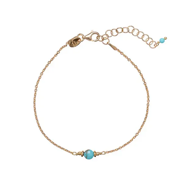 Alisia Delicate gold-plated bracelet with turquoise AL3869-Gold-Turquoise