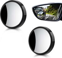 【Yurnlv】2 Pack Blind Spot Car Mirror 2 Inch Angle Adjustable HD Glass Round Car Side Rear View Convex Mirror Accessories ...