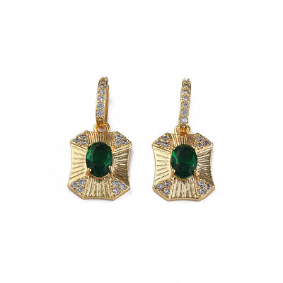 Brass Micro Pave Cubic Zirconia Pendants