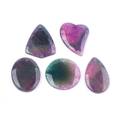Natural Fire Agate Pendants