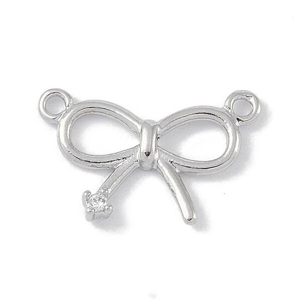 Brass Micro Pave Clear Cubic Zirconia Pendants