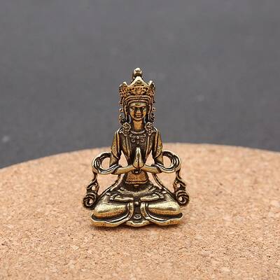 Brass Buddha Statue Display Decoration