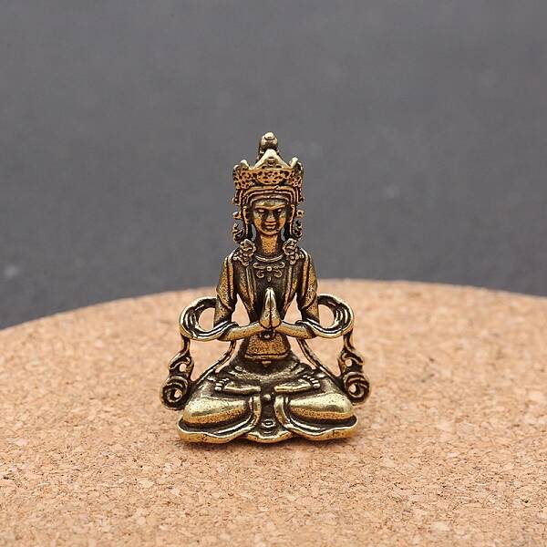 Brass Buddha Statue Display Decoration