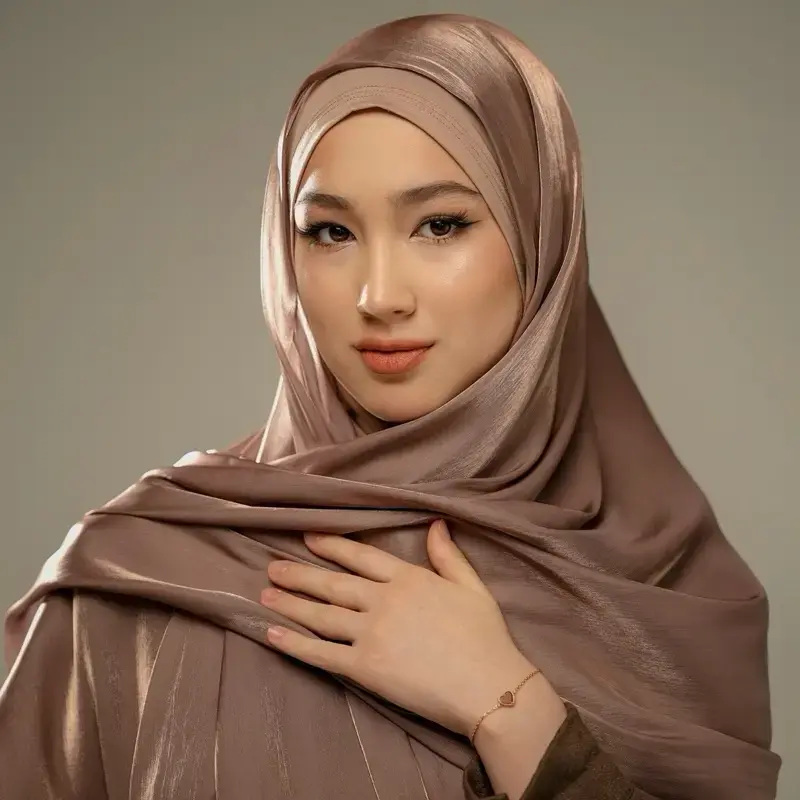 Luxury Silk Organza Hijab SET – Limited Edition | Ultra Lightweight | Made in Korea | Modest Gift for Muslim Women | Premiu...