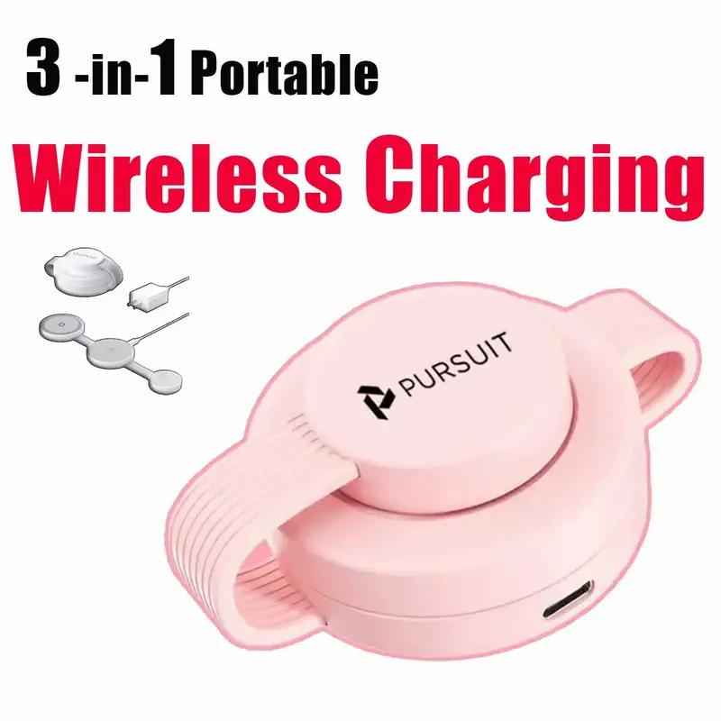 Pursuit 3-in-1 MagSafe Wireless-Foldable Fast Charge for iPhone & Apple Watch, AirPods, Android Magnetic Mount, Portable Trav...