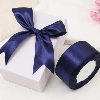 21m Solid Color Satin Ribbon, 1 Roll Romantic Decorative Ribbon, Multi-purpose Decorative Ribbon for Wedding Party Cake Decor...