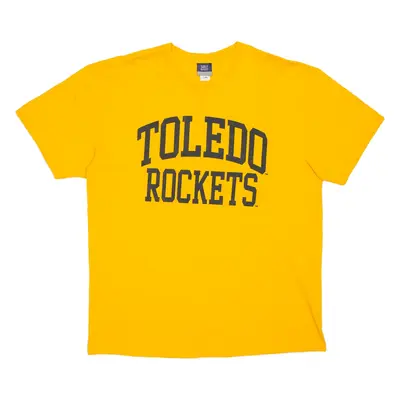 MV SPORTS Toledo Rockets Mens T-Shirt Yellow USA XL
