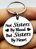 Fashion Letter Pattern Slogan Metal Keychain for Men & Women,  Round Shaped Stainless Steel Cool Keychain for Car Keys, Gift ...