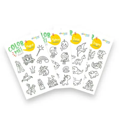 Color Me Stickers - A Brighter Year - 34 Different Sets - Stickers for Coloring - Teacher Stickers - Color Your Own - Colorin...