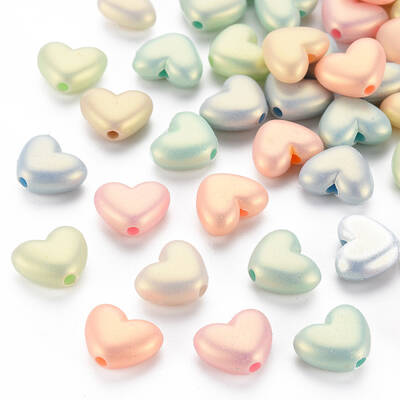 Spray Painted Opaque Acrylic Beads