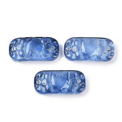 Spray Painted Transparent Glass Connector Charms