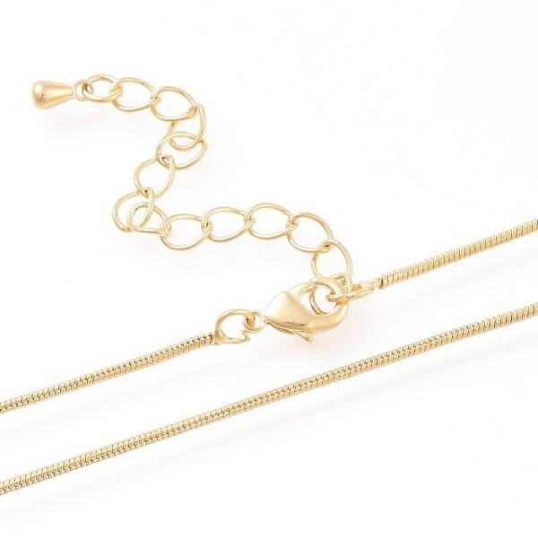 Brass Round Snake Chain Necklaces Making