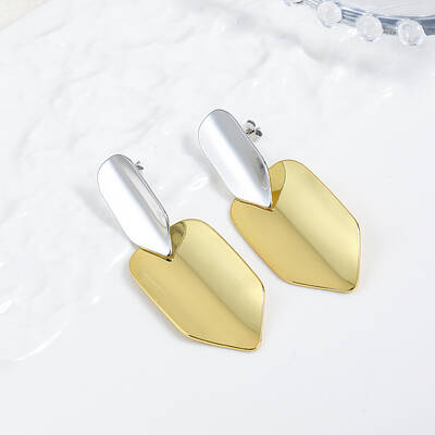 Brass Dangle Stud Earrings