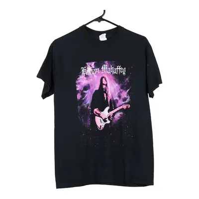 Gildan Band T-Shirt - Medium Black Cotton