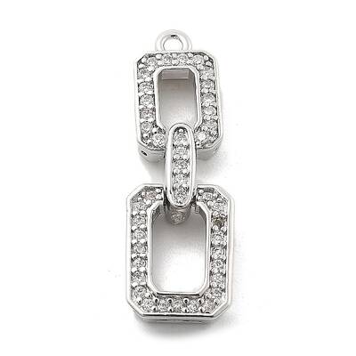 Brass Micro Pave Cubic Zirconia Pendant