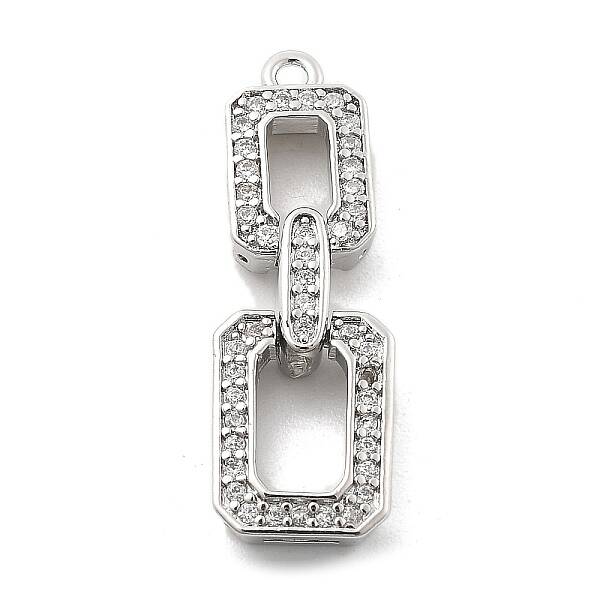 Brass Micro Pave Cubic Zirconia Pendant