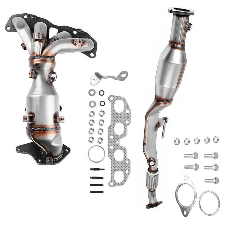 YITAMOTOR® 2007-2013 Nissan Altima 2.5L Front Rear Catalytic Converter Stainless Steel High Flow Series (EPA Compliant)