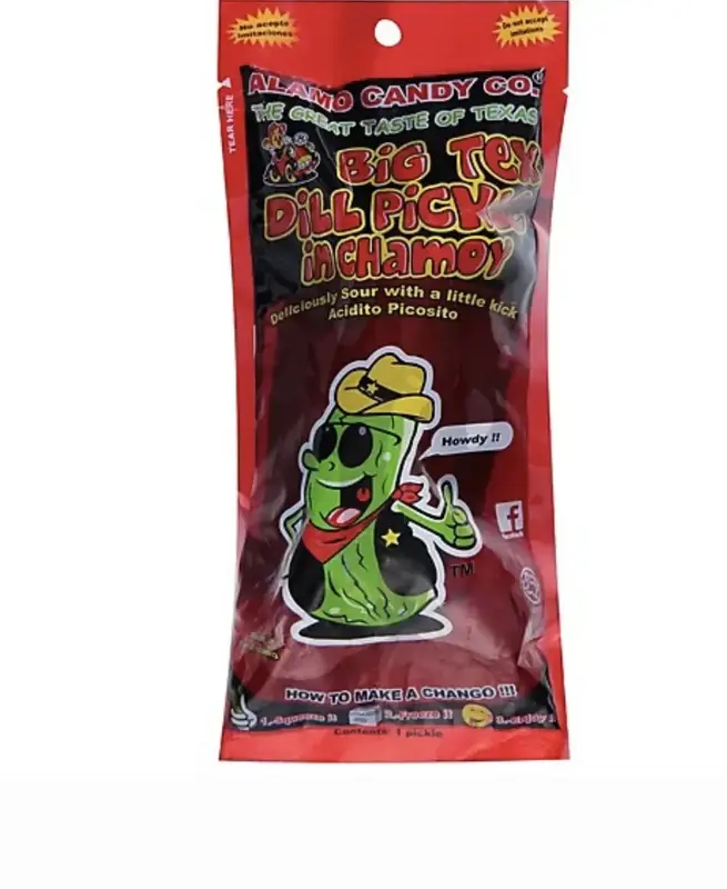 Alamo Candy Best Chamoy Pickle Snack - Tangy and Spicy Pickled Food Instant