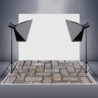 Aperturee Scattered Grass Retro Paving Stones Rubber Floor Mat - Aperturee
