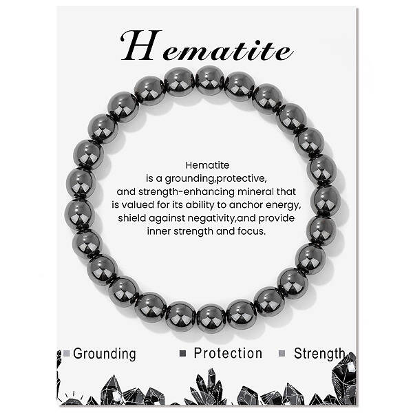 SyntheticHematite Beaded Stretch Bracelets