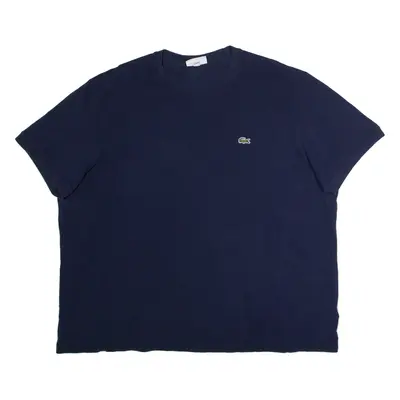 LACOSTE Mens T-Shirt Blue Crew Neck 3XL