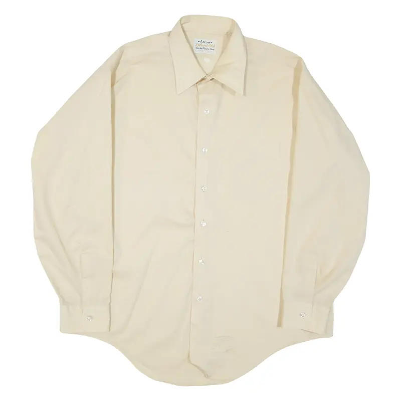 ARROW Mens Plain Shirt Beige Long Sleeve XL