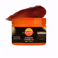 Velvetix Carrot Tanning Gel – Fast Bronzing, Water-Resistant, with Coconut & VitaminA&C&E, 5.07oz