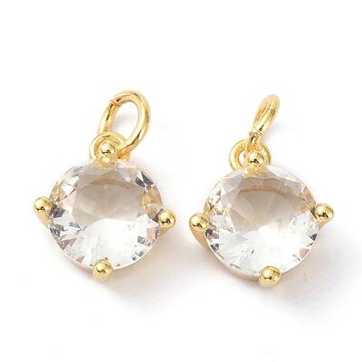 Brass Cubic Zirconia Charms
