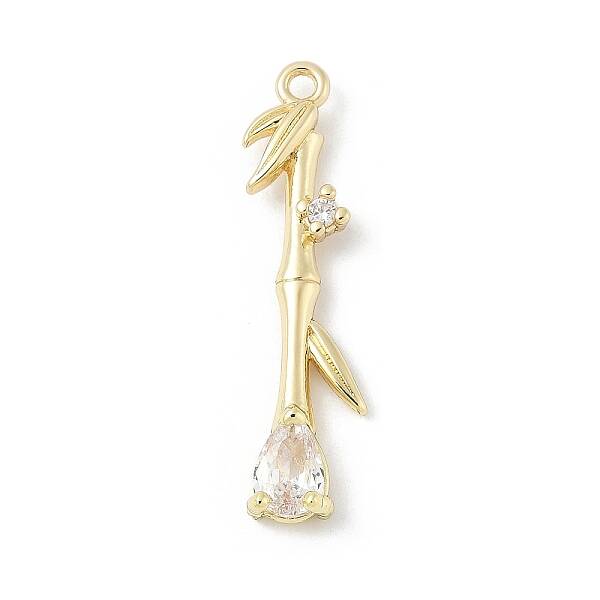 Brass Micro Pave Cubic Zirconia Pendants