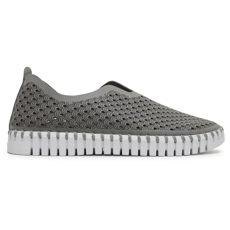 Ilse Jacobsen Tulip 139 Textile Women's Slip On Shoes - Grey - Size:US 8 Women