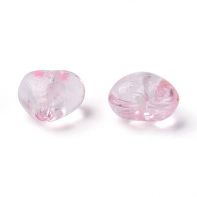 Handmade Silver Foil Glass Beads