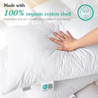 ćGoose Feather Pillows ProććThree Geeseć Luxury 5 Star Hotel Quality Pillows Machine Washable Three Layer Filling Pil...