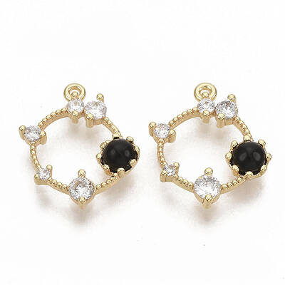 Brass Cubic Zirconia Pendants