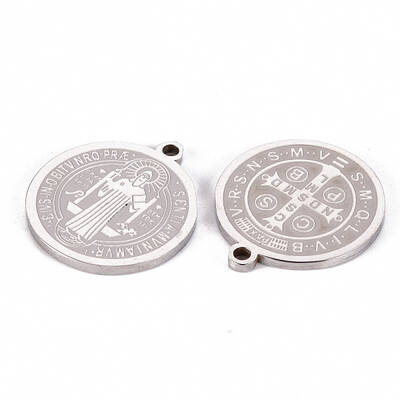 Non-Tarnish 201 Stainless Steel Etched Pendants