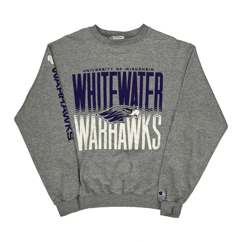 Whitewater Warhawks Champion Sweatshirt - Medium Grey Cotton Blend