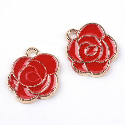 Light Gold Alloy Enamel Pendants