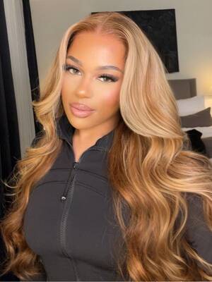 UNice Bye-Bye Knots Wig Pre-Cut 7x5 Glueless Lace & 13x4 Pre Everything Honey Blonde Body Wave Bouncy Wig With Bleached Clean...
