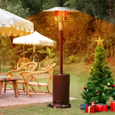 48,000 BTU Propane Patio Heater with Tabletop, Double-Layer Stainless Steel Burner and Safety Protection System,home & commer...