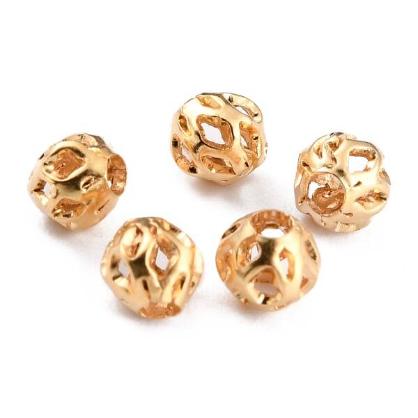 Long-Lasting Hollowed Plated Brass Beads
